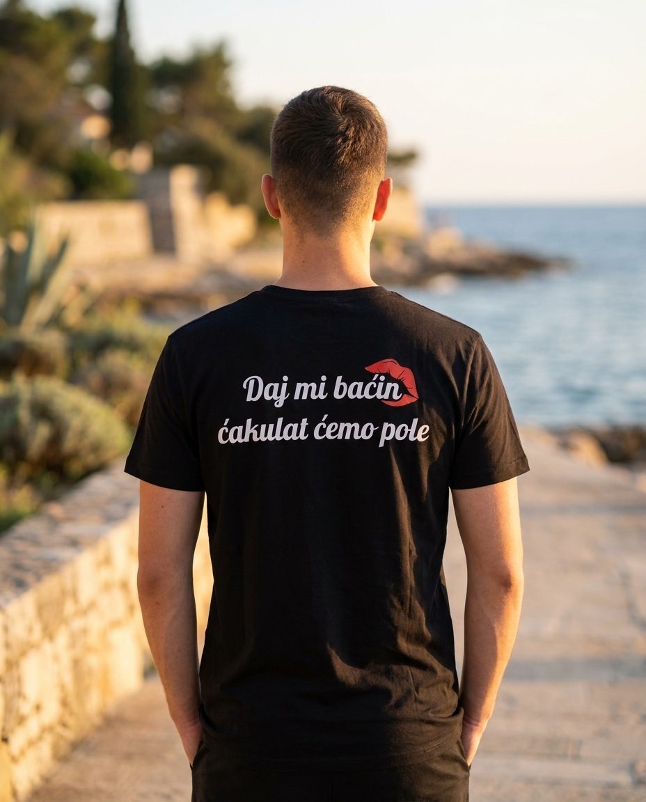 Daj mi baćin majica na modelu, riva — Terra Print